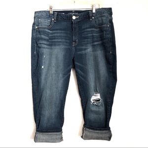 Lane Bryant | Distressed Jean Capris, EUC size 20